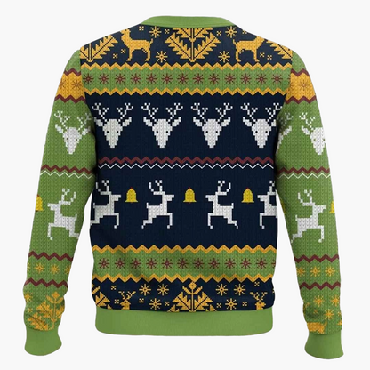 Unisex-Weihnachtspullover Geek Retro Videospiel-Stil – Motiv Kaffee und restaurierte Herzen