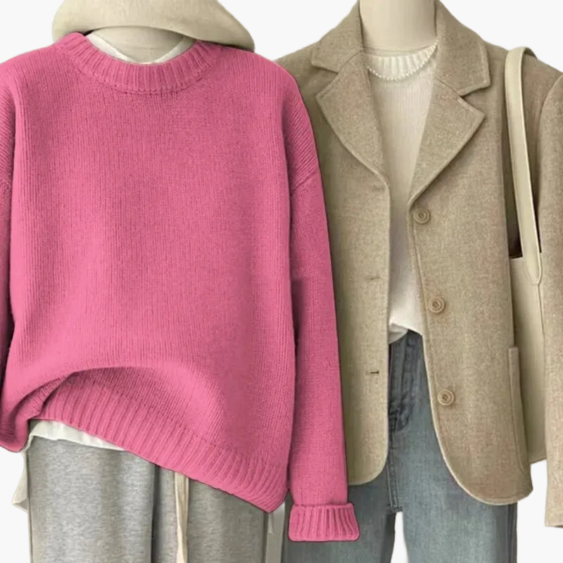 Lös tröja för kvinnor i koreansk stil – avslappnad och elegant vardagslook