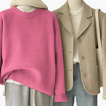 Lös tröja för kvinnor i koreansk stil – avslappnad och elegant vardagslook