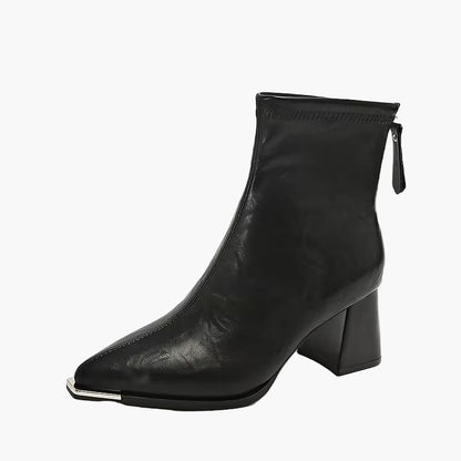 Elegante støvler med firkantet hæl til kvinder til efterår og vinter – Chic urban mode