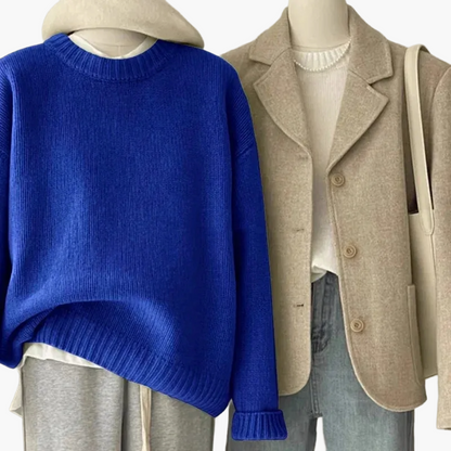 Lös tröja för kvinnor i koreansk stil – avslappnad och elegant vardagslook