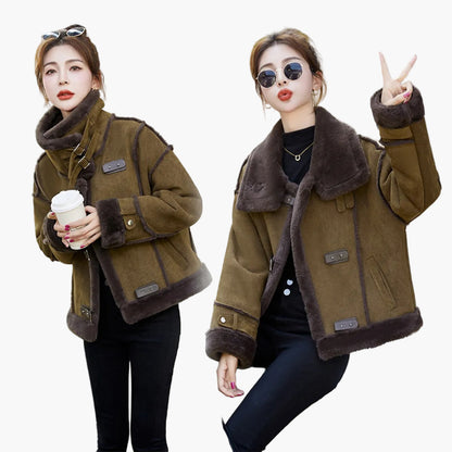 Chaqueta de mujer estilo aviador de moda para un look urbano casual