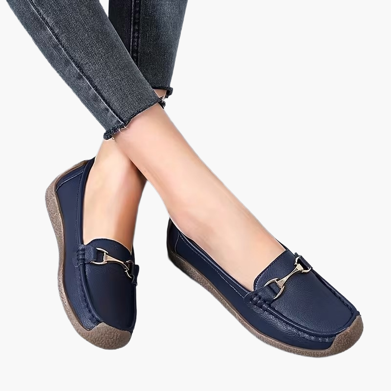 Mocassins décontractés pour femme avec boucle élégante – Style quotidien confortable