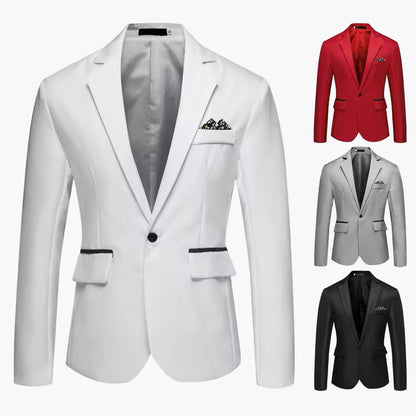 Chaqueta de traje elegante para hombre, corte slim, para ocasiones formales y veladas
