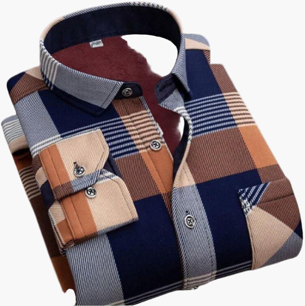 Camisa de cuadros casual para hombre, estilo clásico elegante, ideal para un look diario o profesional