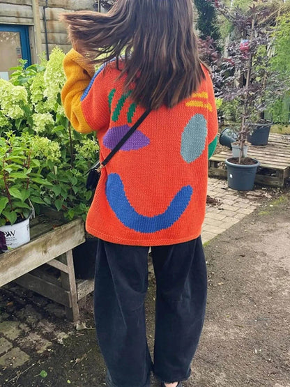 Comfortabele artistieke stijl trui voor dames – Ontspannen en originele look