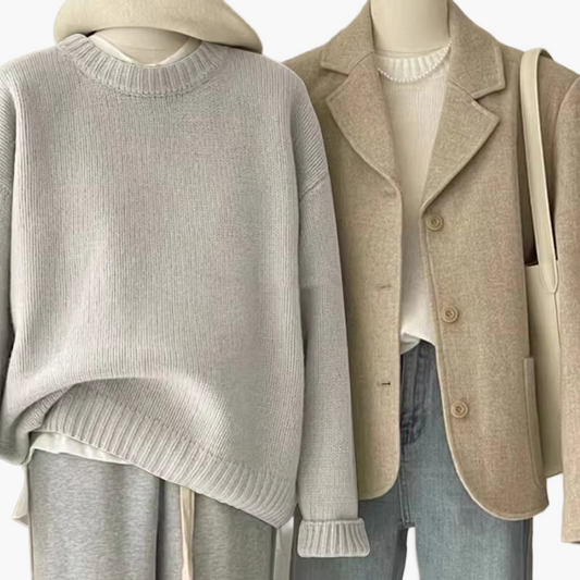 Lös tröja för kvinnor i koreansk stil – avslappnad och elegant vardagslook