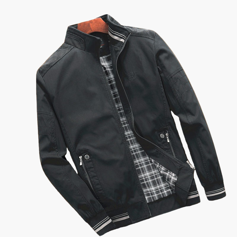 Men's bomber jacket versatile urban style spring-summer