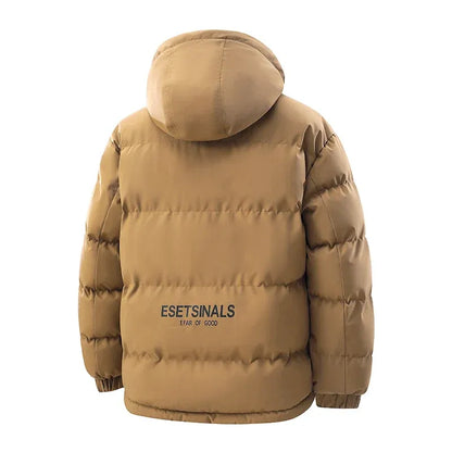 Waterdichte en winddichte casual winterjas voor heren – Stedelijke stijl met afneembare capuchon