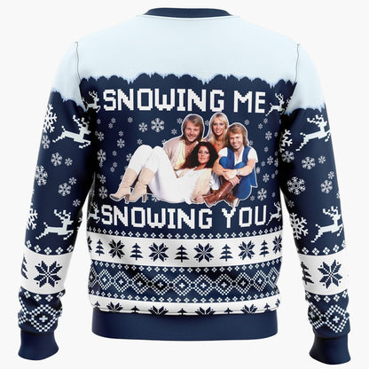 Felpa di Natale unisex stile maglione brutto ABBA "Nevicando su di me, nevicando su di te"