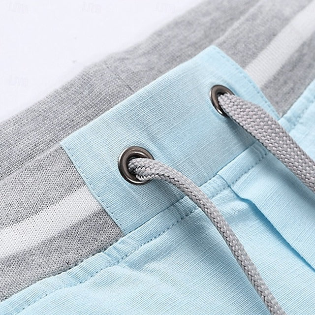 Short informal para hombre con cintura elástica, cordón y bolsillos a rayas