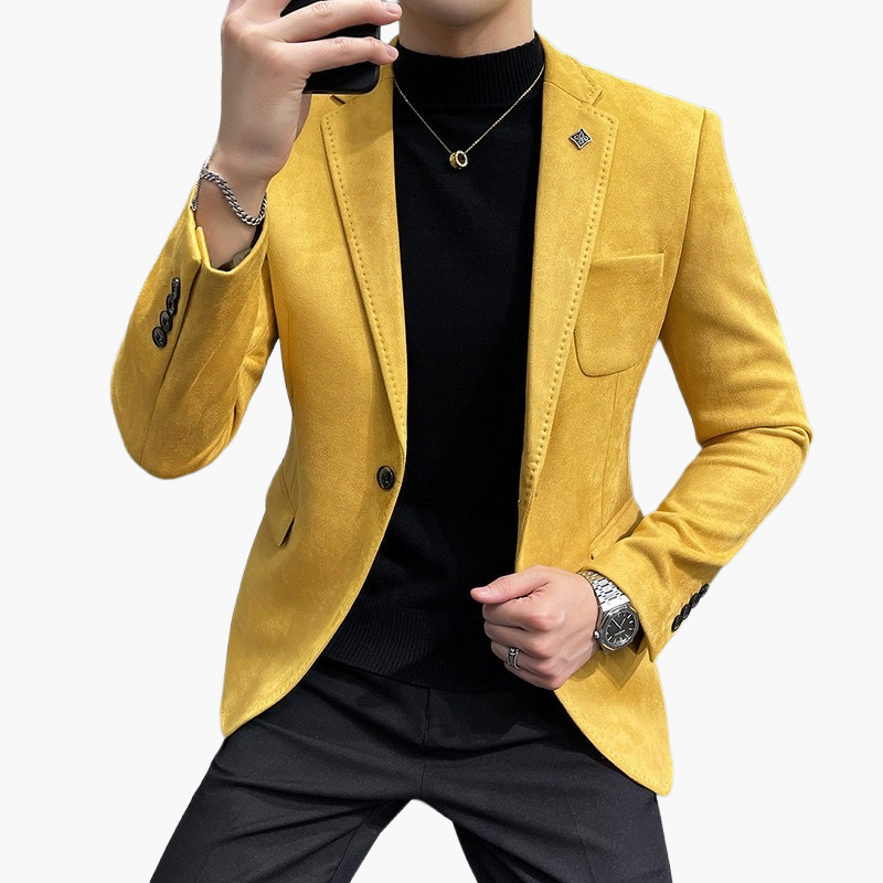 Elegant herrkostymkavaj i modern stil för affärer och formella tillfällen