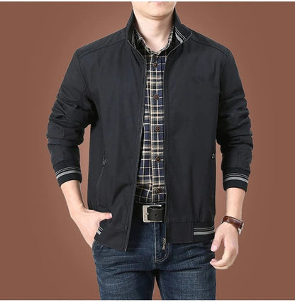 Men's bomber jacket versatile urban style spring-summer