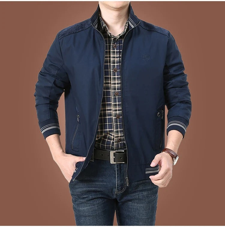Men's bomber jacket versatile urban style spring-summer