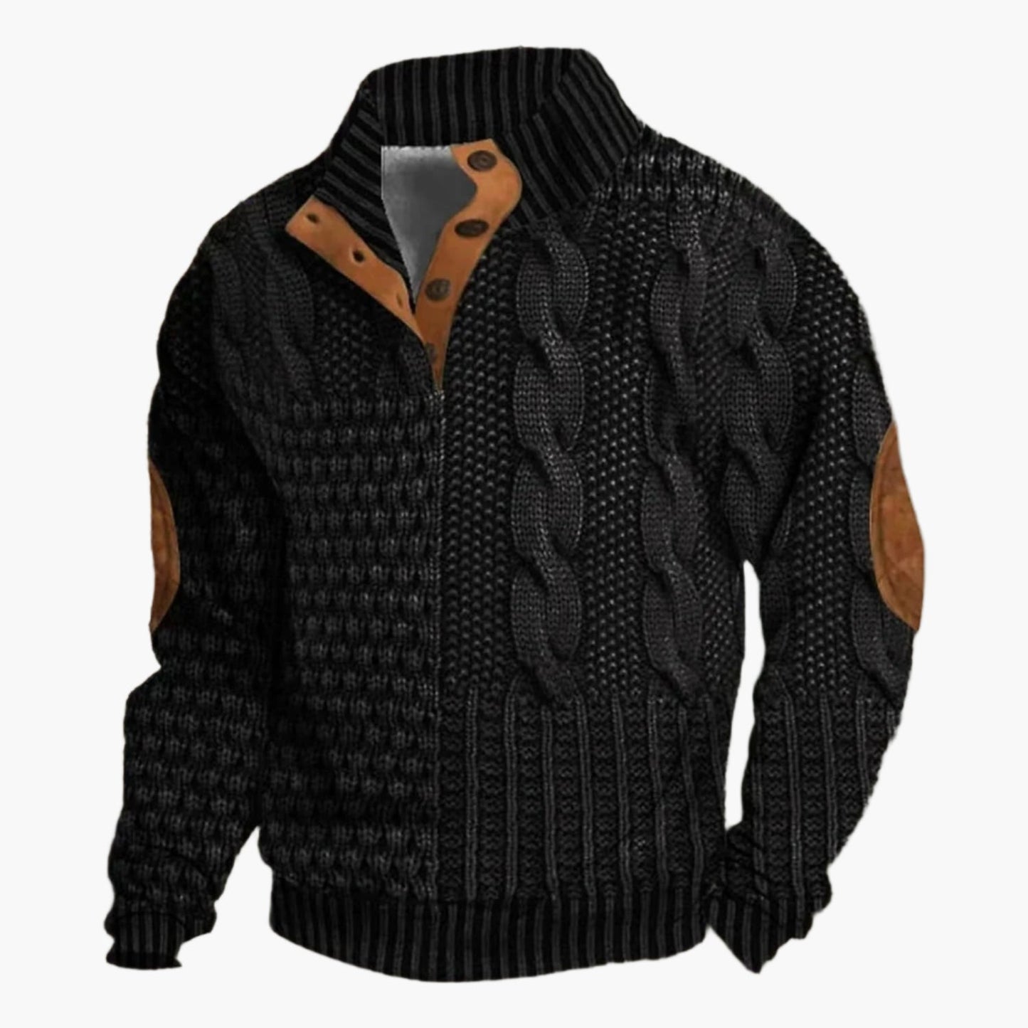 Giacca casual stile maglia intrecciata da uomo – Look invernale moderno