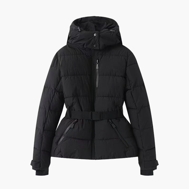 Chaqueta acolchada de mujer ceñida elegante e impermeable para invierno