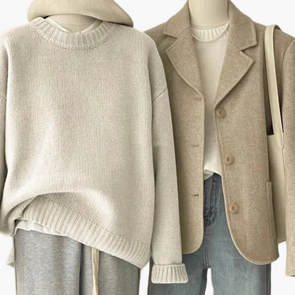 Lös tröja för kvinnor i koreansk stil – avslappnad och elegant vardagslook