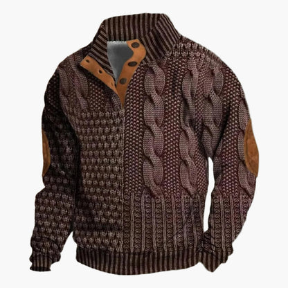 Giacca casual stile maglia intrecciata da uomo – Look invernale moderno