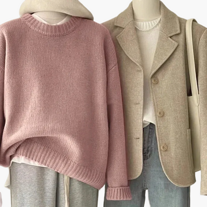 Lös tröja för kvinnor i koreansk stil – avslappnad och elegant vardagslook