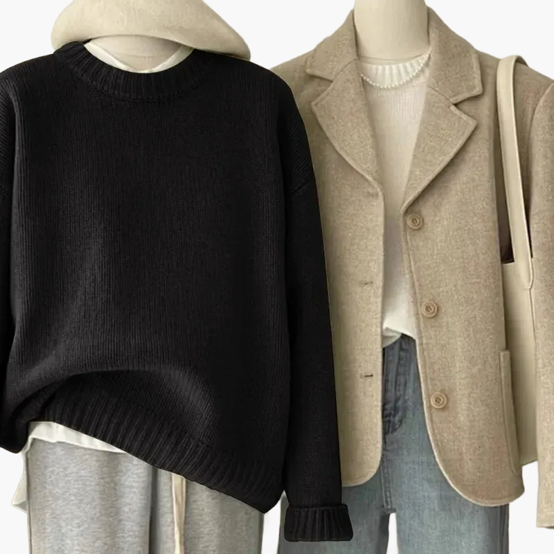 Lös tröja för kvinnor i koreansk stil – avslappnad och elegant vardagslook