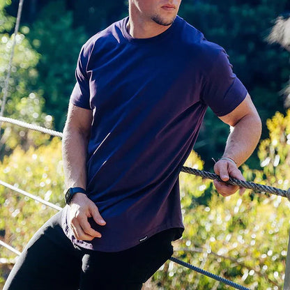 Camiseta ajustada para hombre estilo atlético para entrenamiento y ocio