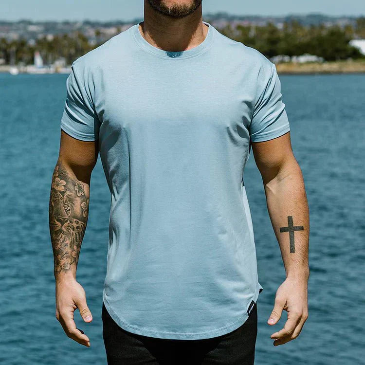 Camiseta ajustada para hombre estilo atlético para entrenamiento y ocio