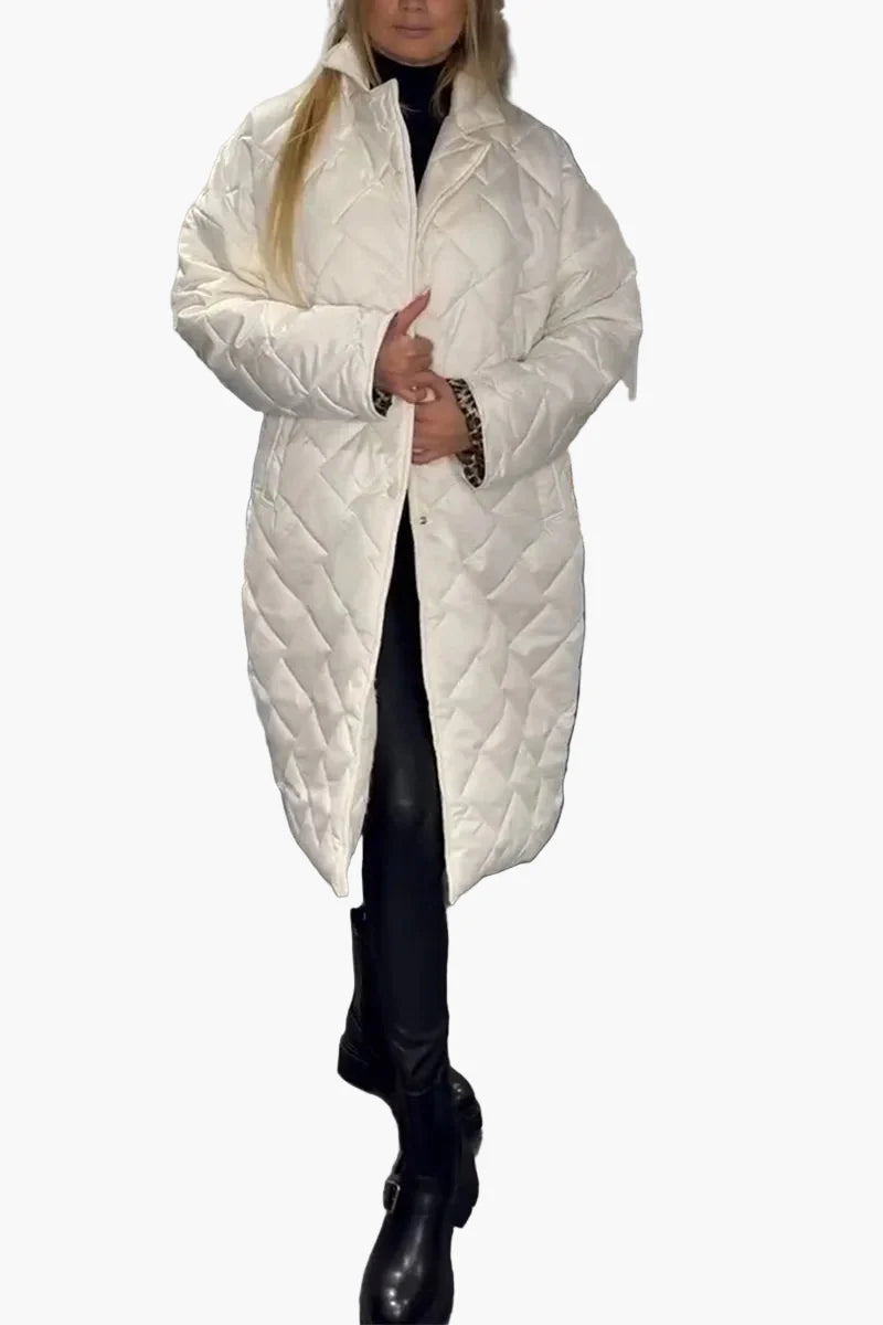 Cappotto trapuntato reversibile donna stile urbano elegante e alla moda