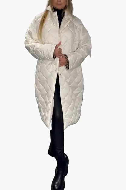 Cappotto trapuntato reversibile donna stile urbano elegante e alla moda