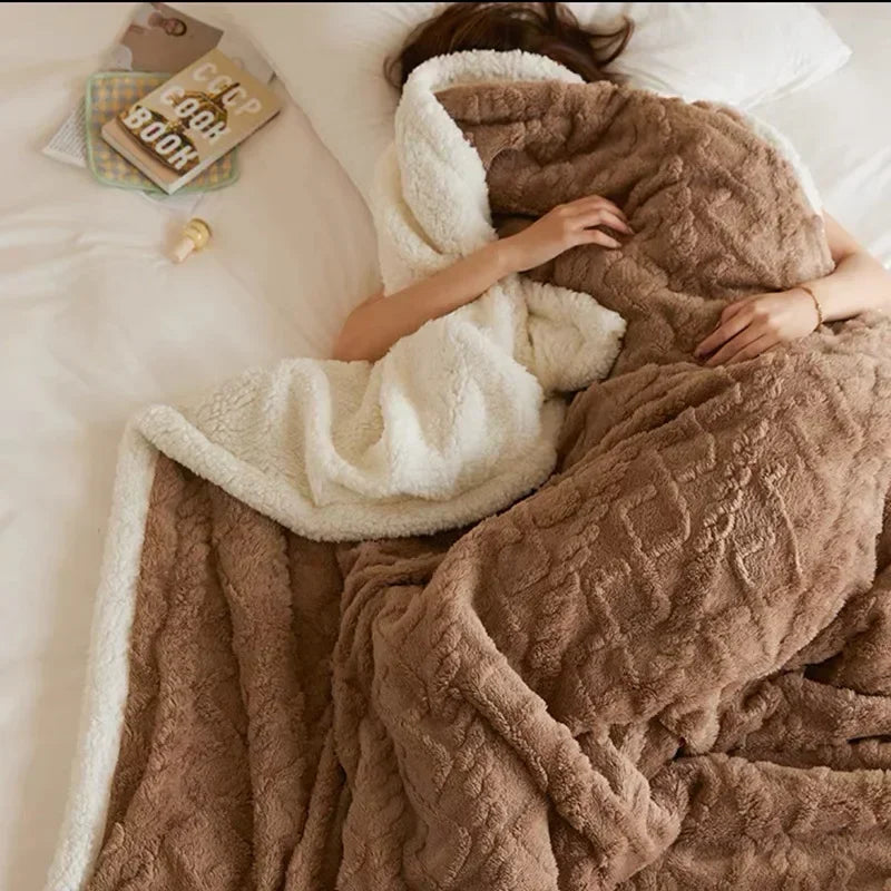 Couverture d’Hiver Ultra Douce Style Luxueux pour Adultes – Plaid Douillet Idéal pour Chambre ou Salon