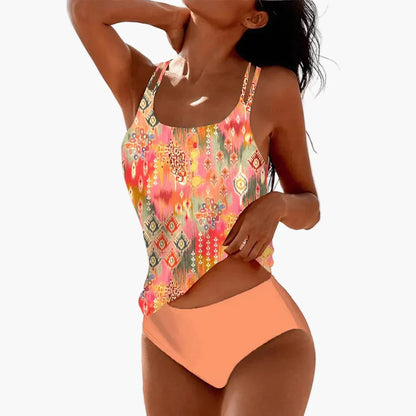 Tankini Femme Élégant Style Bohème – Maillot de Bain Mode pour Plage et Piscine