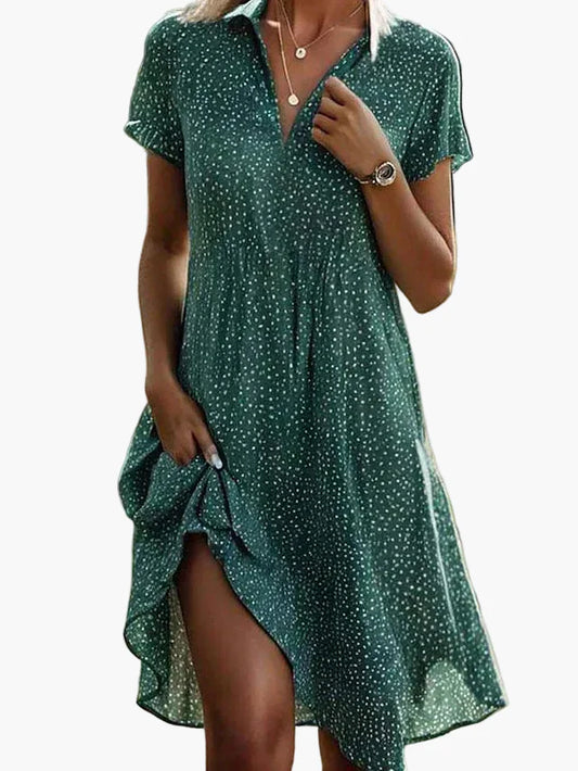 Vestido camisón informal de manga corta para mujer, estilo versátil y elegante