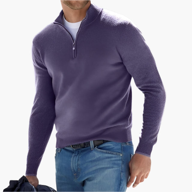 Maglione Uomo Mezza Cerniera Stile Moderno per Look Elegante e Casual