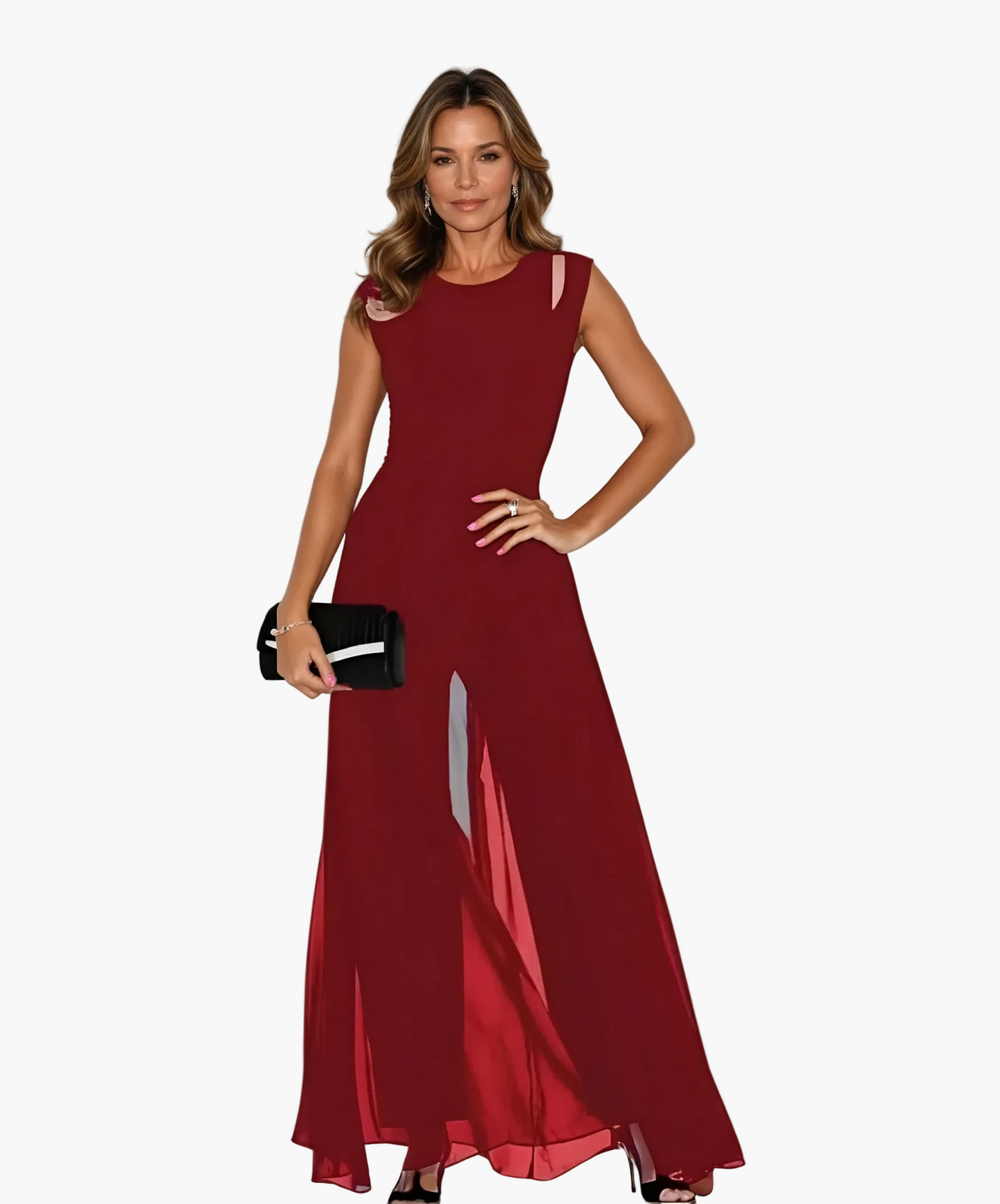 Robe longue élégante pour femme, style soirée moderne et polyvalente