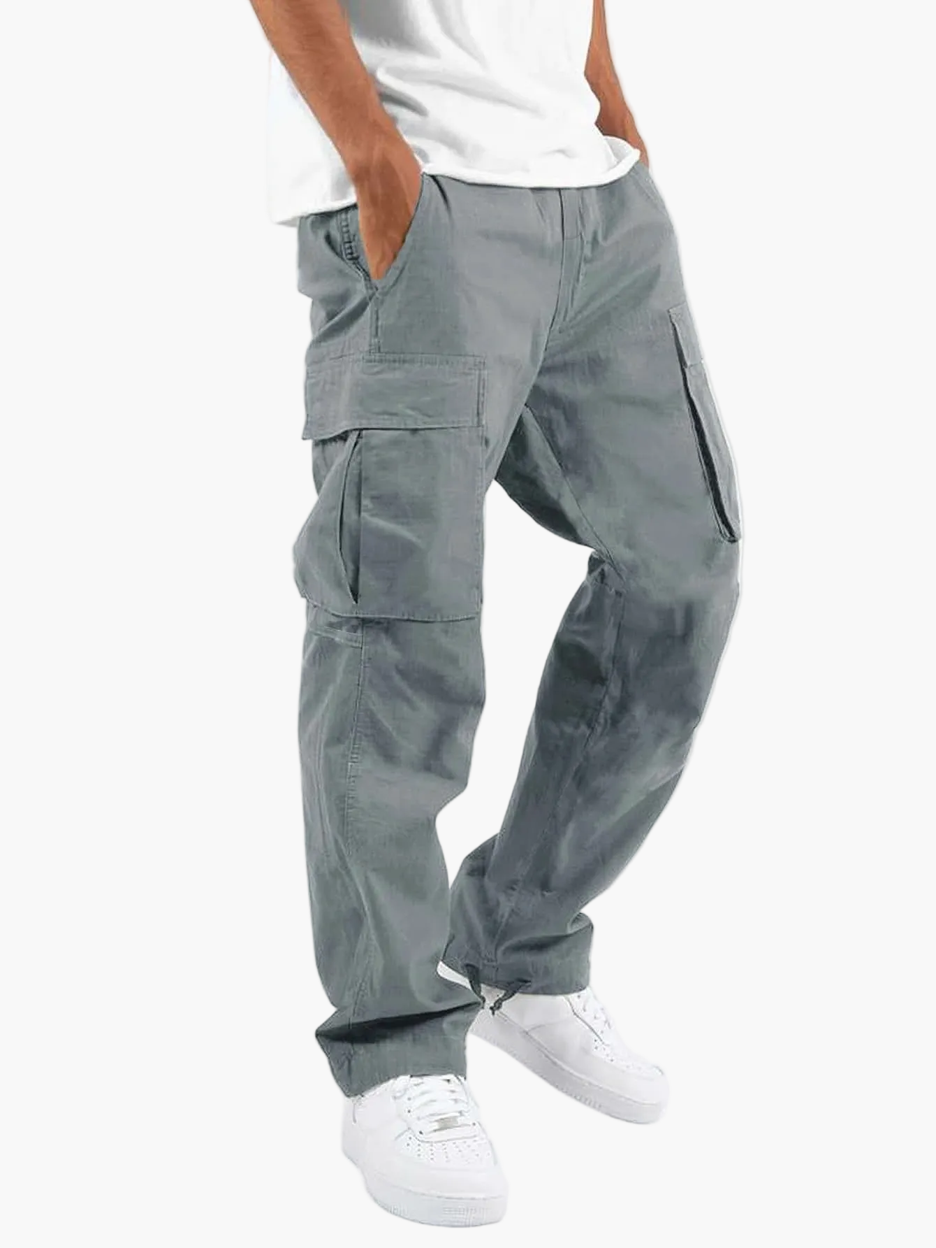 Pantalon cargo homme coupe décontractée style urbain polyvalent
