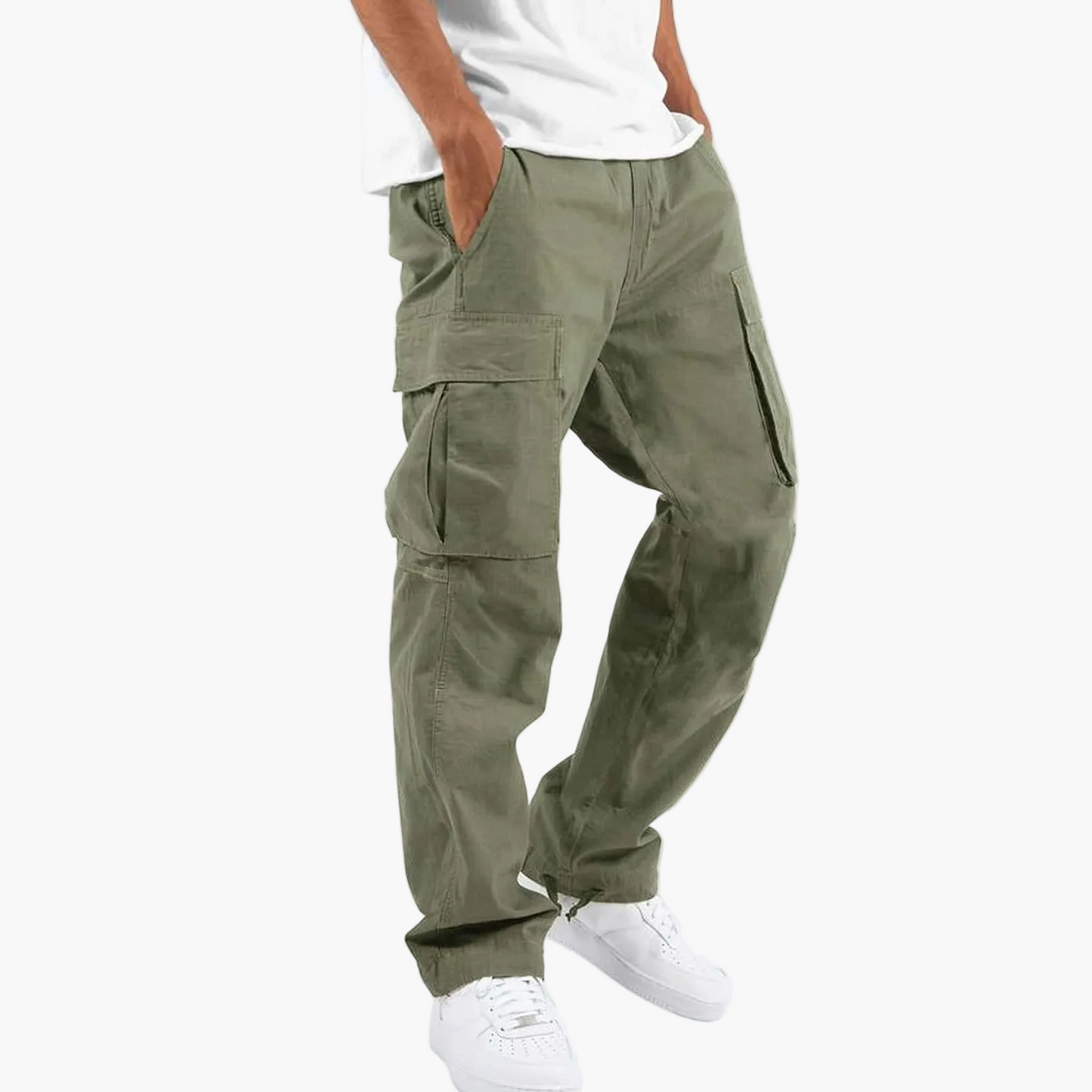 Pantalon cargo homme coupe décontractée style urbain polyvalent