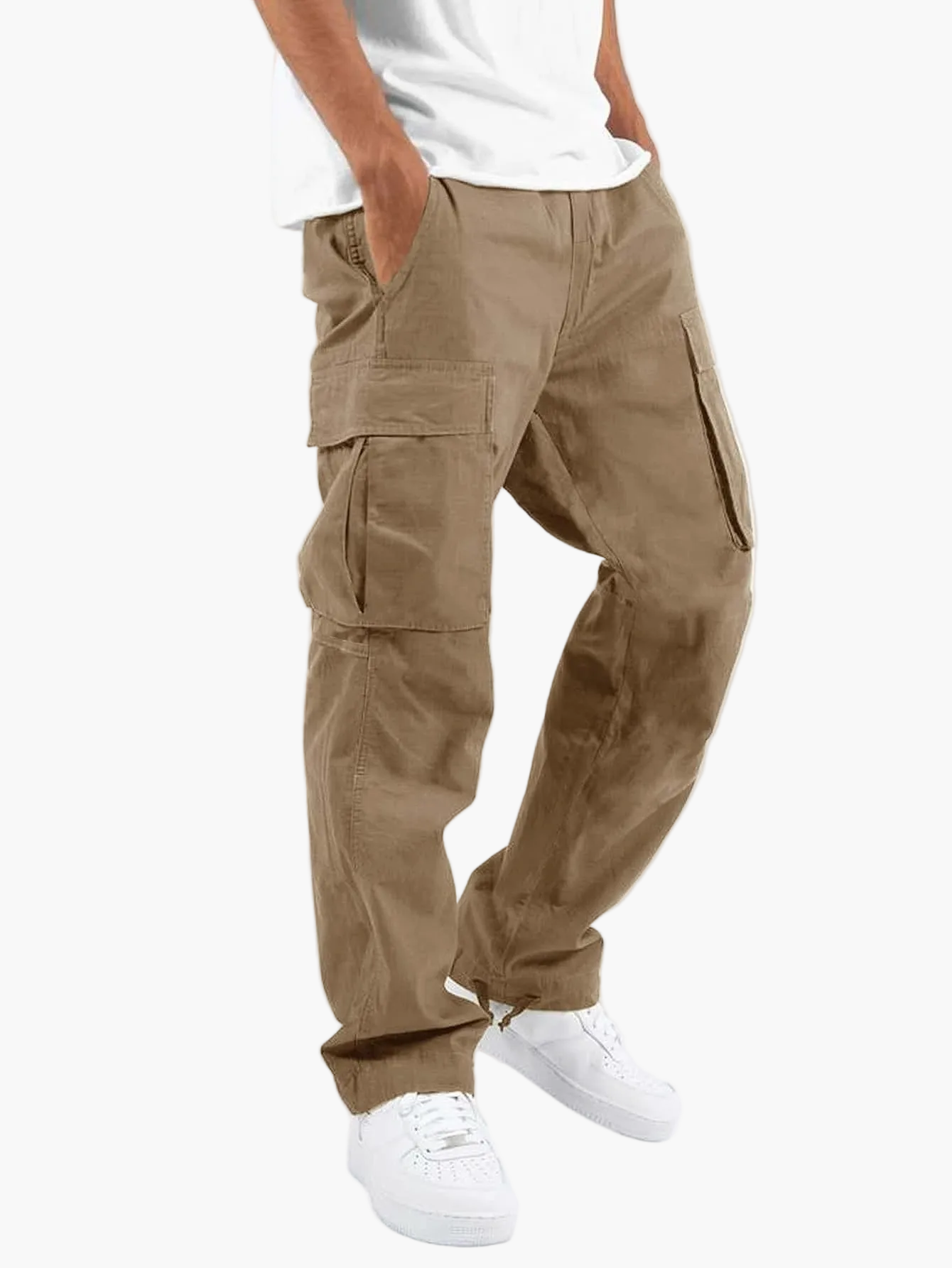 Pantalon cargo homme coupe décontractée style urbain polyvalent