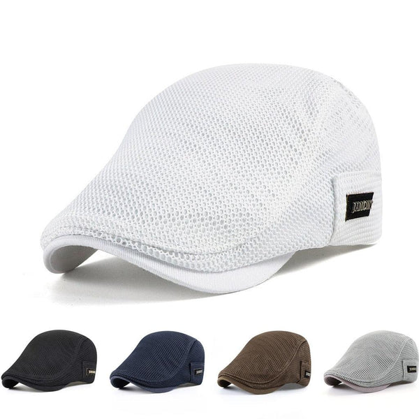 Casquette béret plate en maille respirante pour homme