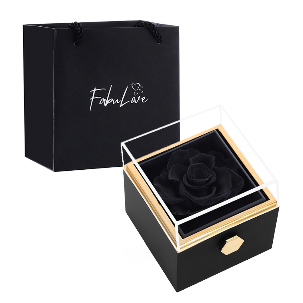 Brenda – Caja de Rosa Eterna con Collar Oculto para Mujer