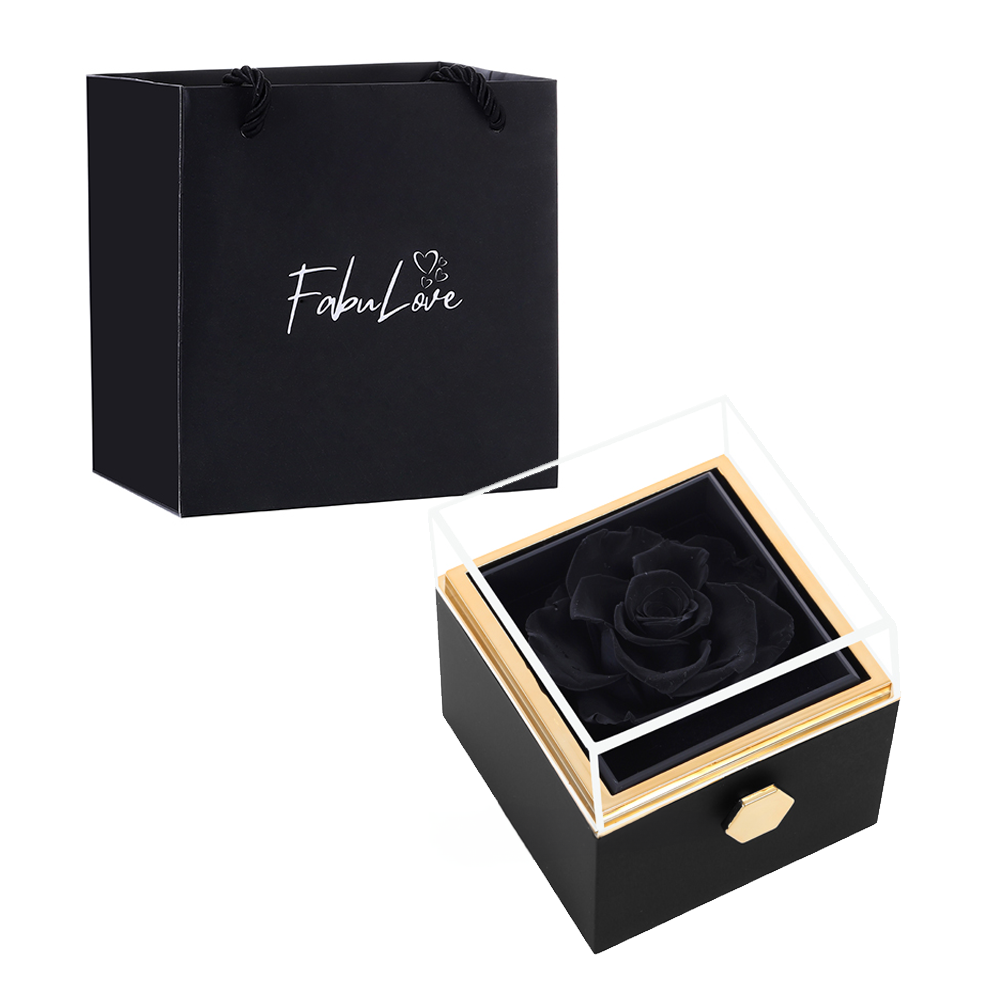 Brenda – Caja de Rosa Eterna con Collar Oculto para Mujer