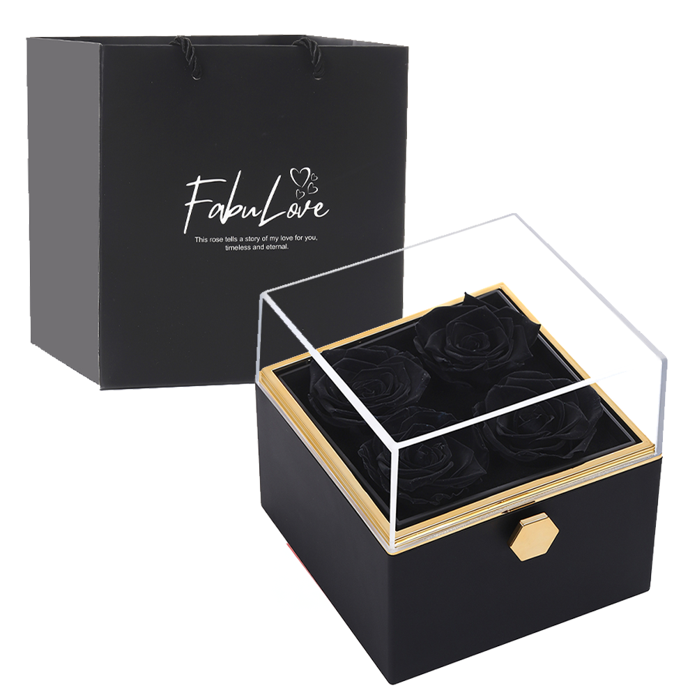Brenda – Caja de Rosa Eterna con Collar Oculto para Mujer