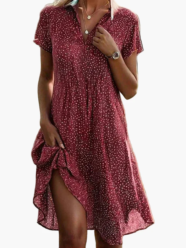 Vestido camisón informal de manga corta para mujer, estilo versátil y elegante