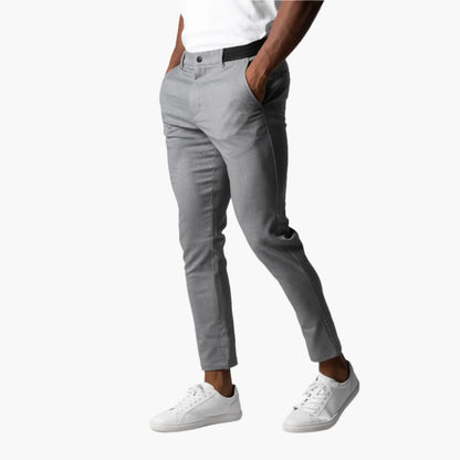 Pantalon chino ajusté pour homme - Style élégant et polyvalent pour bureau et loisirs