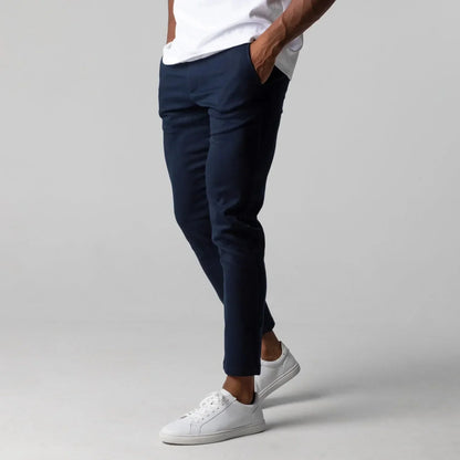 Pantalon chino slim pour homme, style urbain et élégant, idéal bureau et sorties