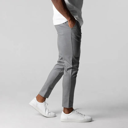 Pantalon chino slim pour homme, style urbain et élégant, idéal bureau et sorties