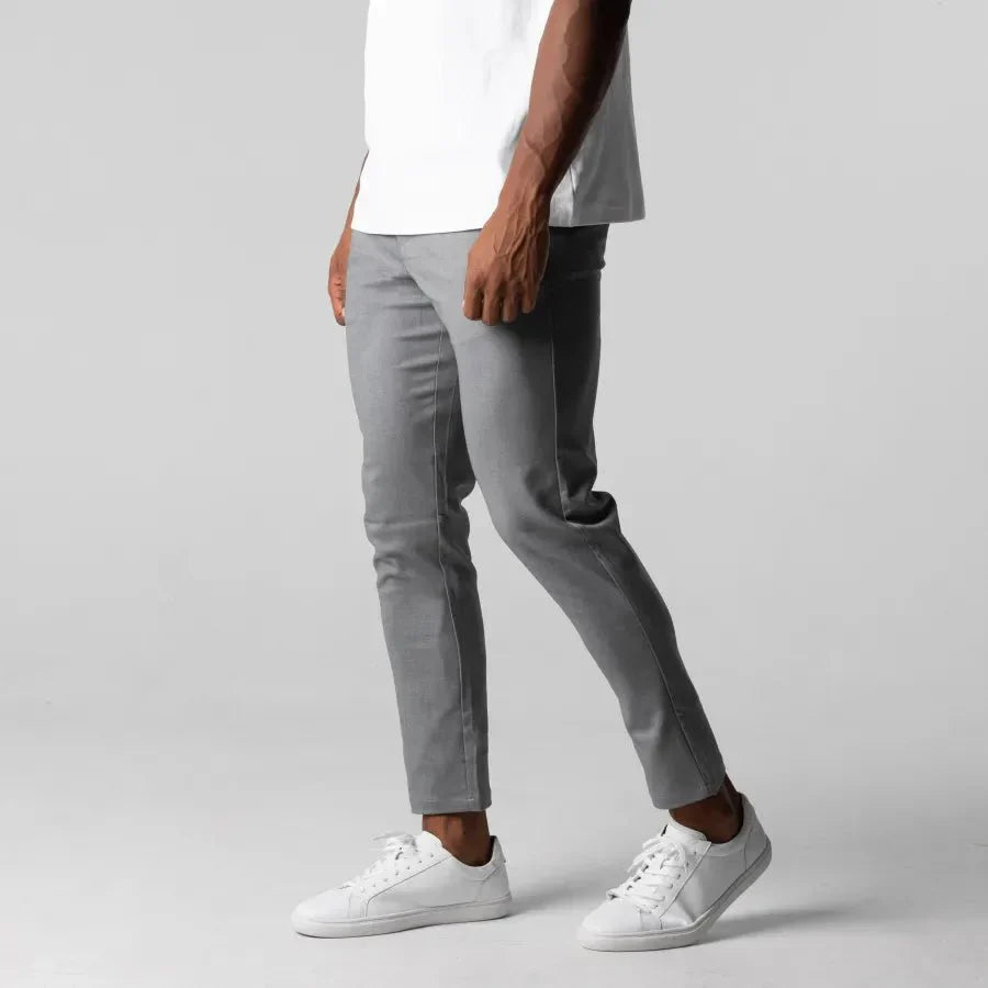 Pantalon chino slim pour homme, style urbain et élégant, idéal bureau et sorties