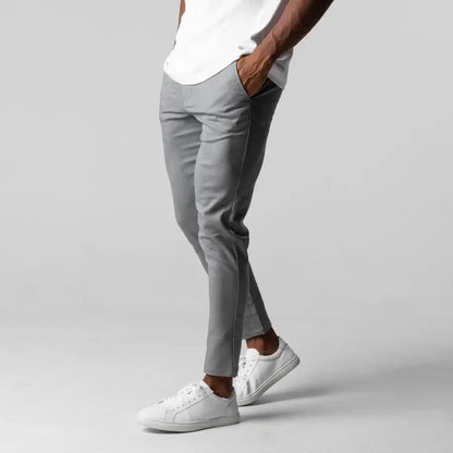Pantalon chino slim pour homme, style urbain et élégant, idéal bureau et sorties