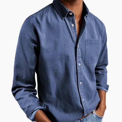 Camisa de hombre elegante de manga larga estilo clásico para todas las ocasiones