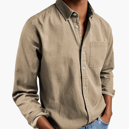 Camisa de hombre elegante de manga larga estilo clásico para todas las ocasiones
