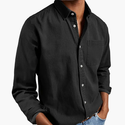 Camisa de hombre elegante de manga larga estilo clásico para todas las ocasiones