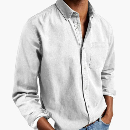 Camisa de hombre elegante de manga larga estilo clásico para todas las ocasiones